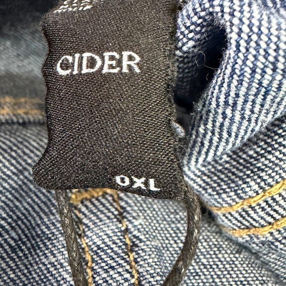 Cider Blue Denim Women's Wide Leg Overalls Size OXL - Picture 6 of 8